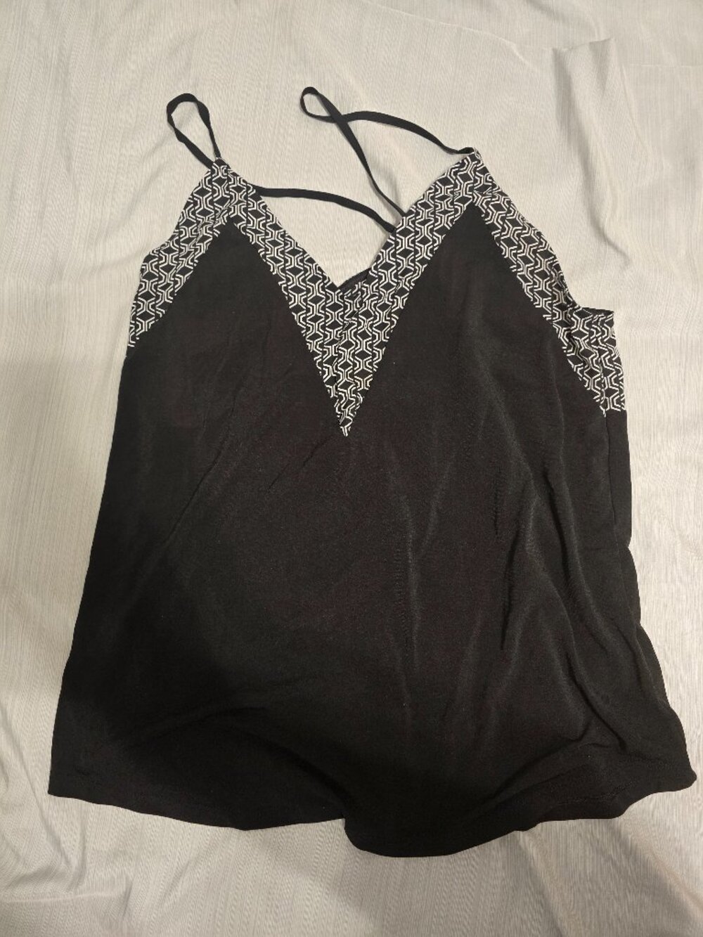 Black Express geometric cami tank top